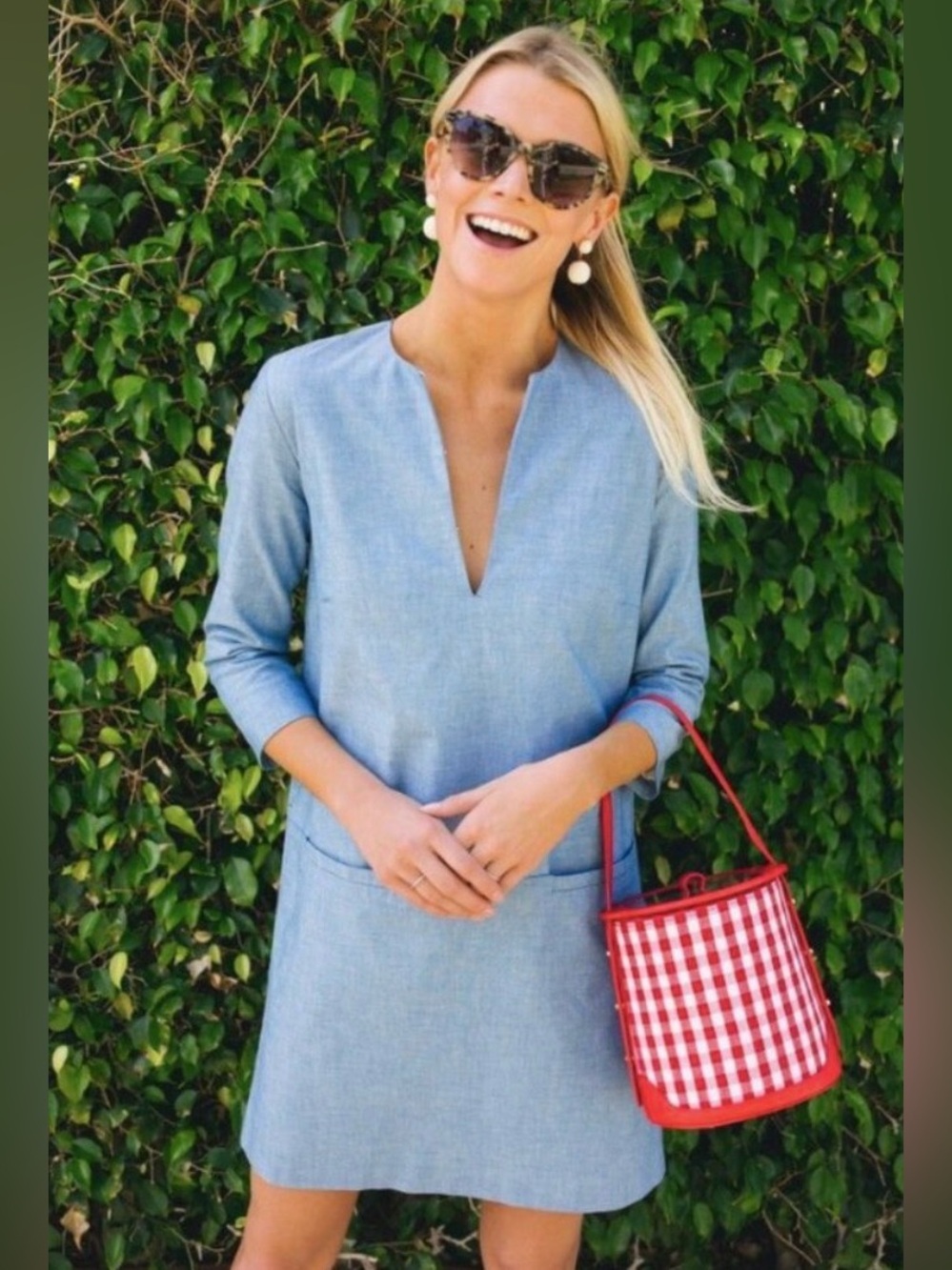 Tuckernuck XS Emerson Fry Lined Chambray Shift